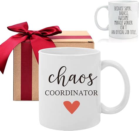 Amazon RIJEFUL Chaos Coordinator Mug Funny Coffee Mug