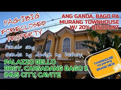 GANDA MURANG FORECLOSED TOWNHOUSE AT PALAZZO BELLO IMUS CAVITE For