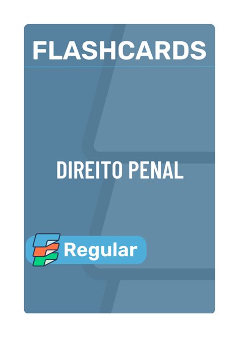 Flashcards Isoladas Direito Penal Esquematiza A