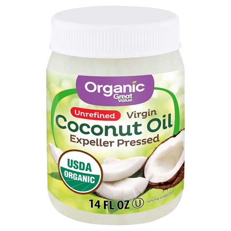 Great Value Organic Unrefined Virgin Coconut Oil Fl Oz Walmart