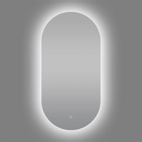 Kora Oval Led Backlit Frameless Polished Edge Cm X Cm Defog Mirror