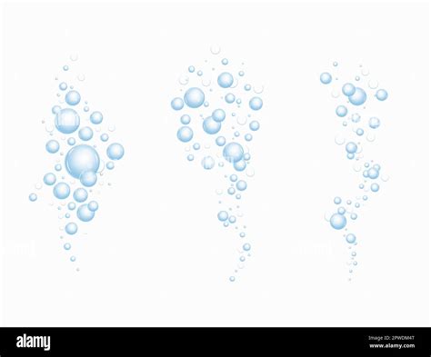 Realistic Fizzing Flow Of Air Underwater Bubbles In Water Soda Sea