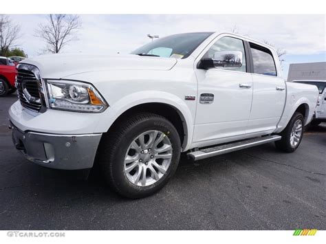 Bright White 2017 Ram 1500 Laramie Longhorn Crew Cab 4x4 Exterior Photo 118040721