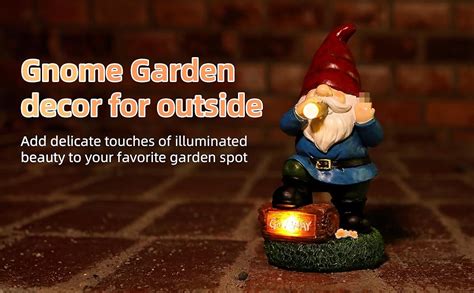 Amazon Saikogitl Solar Resin Garden Gnome Statue Unique