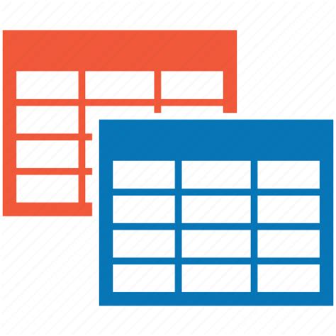 Tables Tablet Database Grid Copy Data Columns Icon Download On