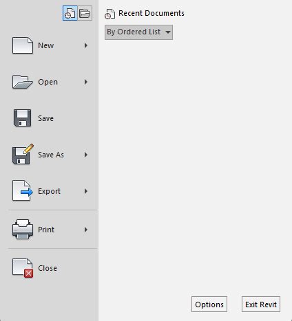 File Tab Revit Autodesk Knowledge Network