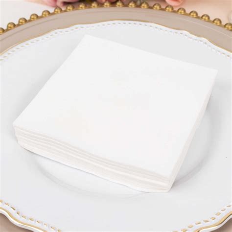 20 Pack White Airlaid Paper Napkins | Tableclothsfactory.com