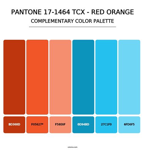 Pantone Tcx Red Orange Color Palettes Colorxs