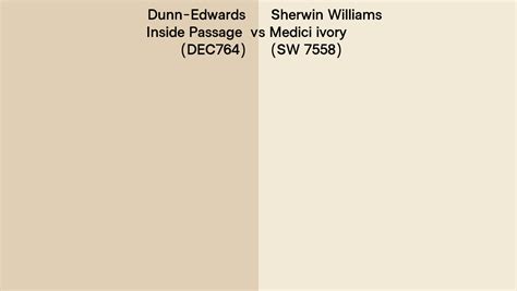 Dunn Edwards Inside Passage Dec Vs Sherwin Williams Medici Ivory