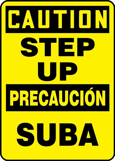 Bilingual Safety Sign Spanish Sbmstf657vs