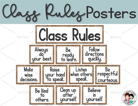 Class Rules Classroom Rules Classroom Posters Bulletin Etsy Uk