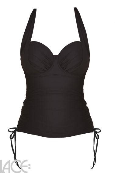 LACE LIngerie And Swim Dueodde Tankini Top D G Cup BLACK Lace