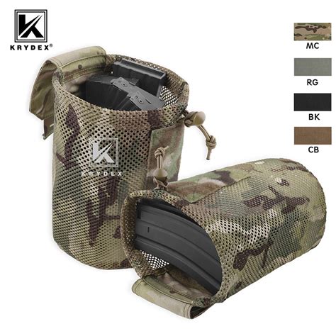 Krydex 500D Nylon Tactical Mesh Dump Pouch MOLLE Belt Drop Foldable