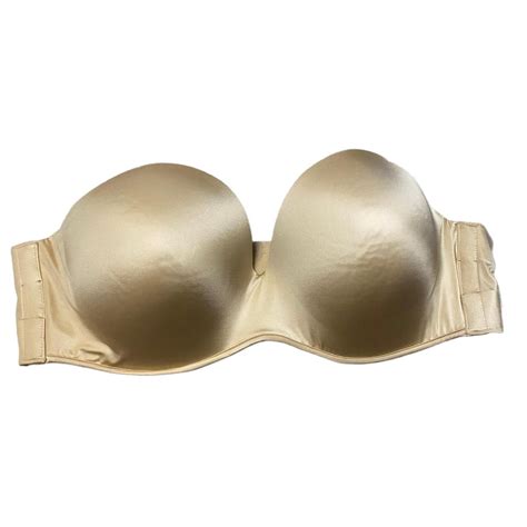 Cacique Strapless Bra Beige Nude Underwire Support Depop