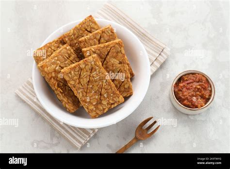 Tempeh Tempe Goreng Or Fried Tempeh Is Indonesia Traditional Food