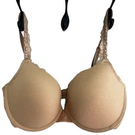 Soma Embraceable Beige Tan Nude Push Up Lace Trim Bra Gem