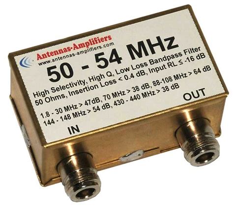 6 Meter Band Pass Filter 50 51 Mhz 4000 W Bandpass Filter 4kw