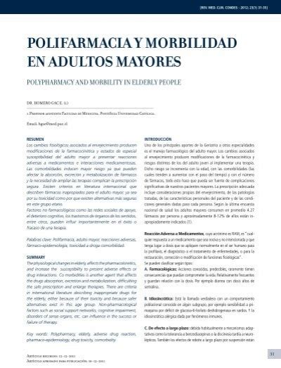 Polifarmacia Y Morbilidad En Adultos Mayores Essalud