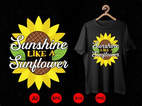 Sunflower T Shirt Design 40 Graphic By Nishatahmmadbd61 · Creative Fabrica