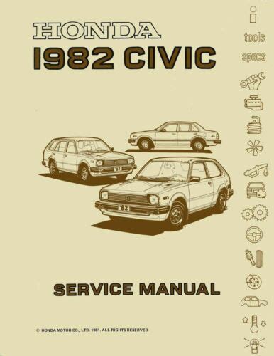 1982 Honda Civic Shop Service Repair Manual Ebay