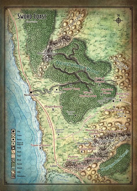 Oc Art 5e Dm Map With Locations From Lost Mine Of Phandelver And