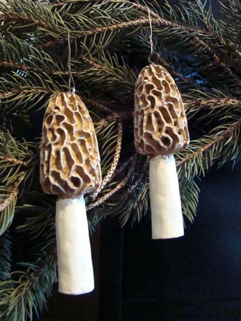 Morel Mushroom Christmas Ornament Mushroom Ornaments Christmas Ornaments Mushroom Christmas