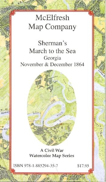 McElfresh Map Company - Sherman's March to the Sea Map - Civil War Maps Battlefield Maps