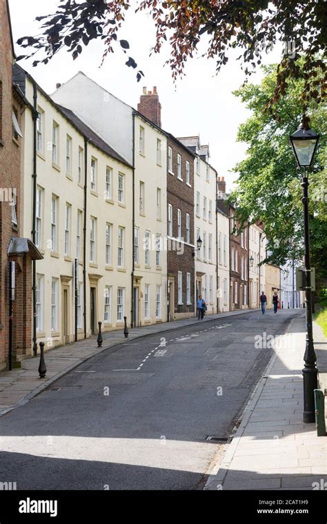 Historic Street Lamp Cathedral Close Period Houses North Bailey Hi Res