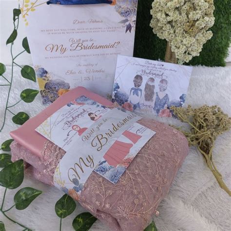 Jual NO PO FREE PAPERBAG Paket Bridesmaid Velvet Tile Bordir Motif