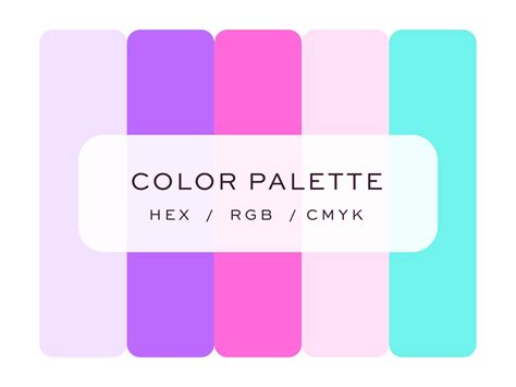 Barbie Palette Color Palette For Website Brand Palette Etsy