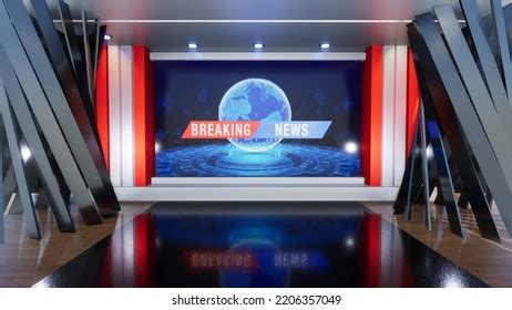 3d Virtual Tv Studio News Backdrop Stock Illustration 2206357049 | Shutterstock