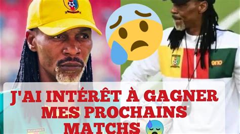 Cameroun Vs Namibie Rigobert Song Sur Un Si Ge Jectable Il N Y