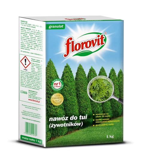 Florovit nawóz mineralny granulowany do tui żywotników 1kg karton