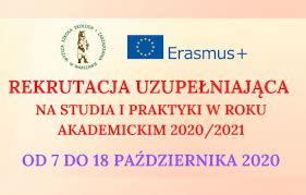 Rekrutacja Uzupe Niaj Ca Na Studia W Ramach Wymiany Erasmus Wseiz