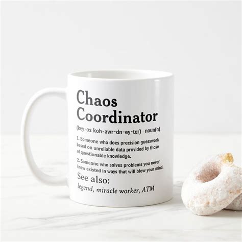 Chaos Coordinator Sarcastic Definition Funny Coffee Mug Zazzle In