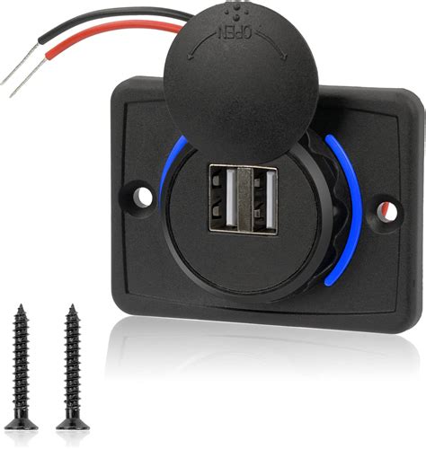 Prise USB 12V Double Port USB Voiture 12V 3 1A Prise USB Voiture