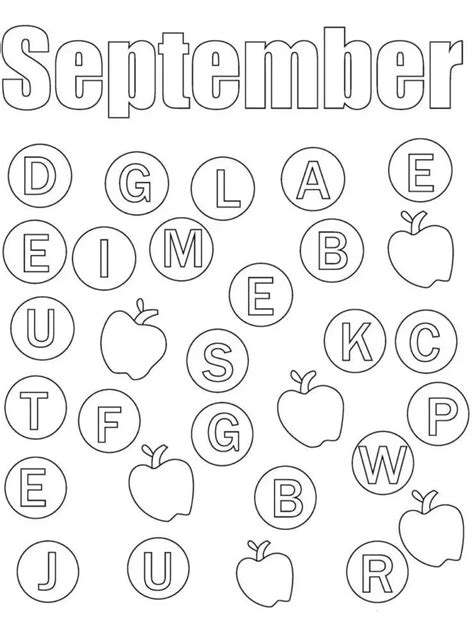Print September Coloring Page Download Print Or Color Online For Free