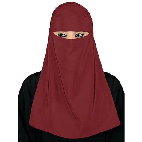 Muslim Hijab Islamic Veil Burqa Burka Niqab Nikab Women Solid Color