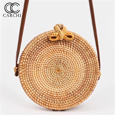 Handmade Round Straw Bags Iucn Water