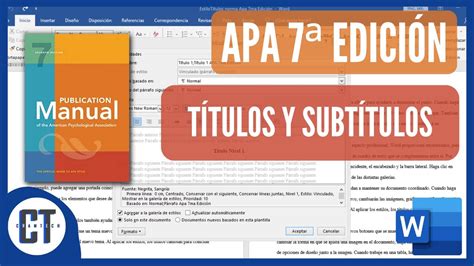 TITULOS Y SUBTITULOS Normas APA 7ma EDICION YouTube