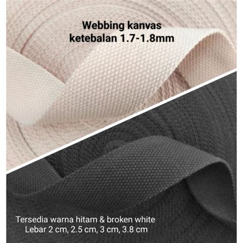 Jual Webbing Kanvas Katun Lebar Cm Ketebalan Mm Shopee