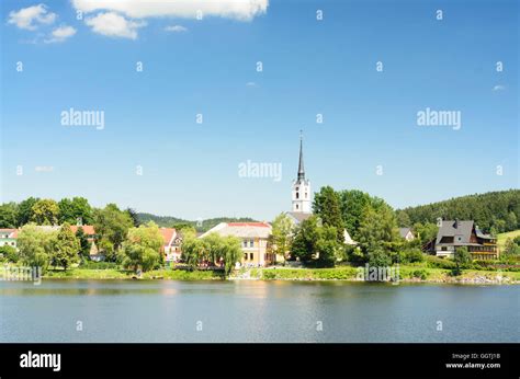 Frymburk Nad Vltavou Friedberg Lipno Reservoir And Church Of St