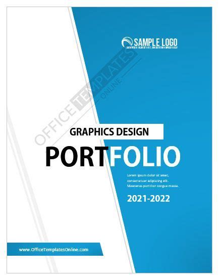 Creative Portfolio Cover Page Design Template in MS Word Cover Page ...