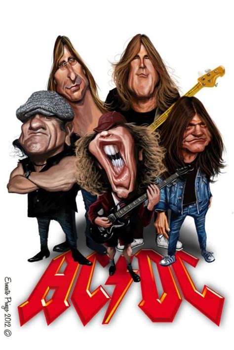 Acdc Cartoons Arte Da Musica Ac Dc Rock And Roll