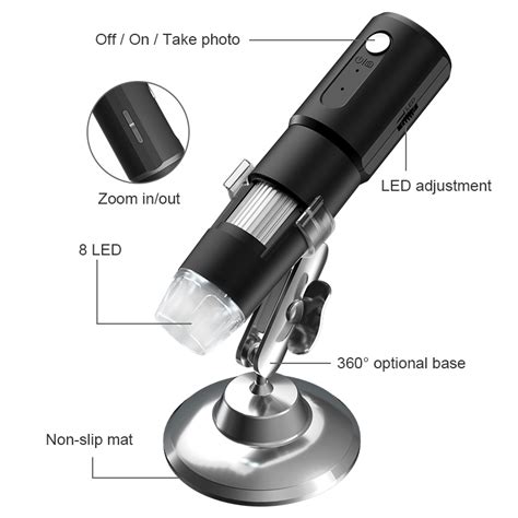 Inskam 303 2MP 1000X 1080P WIFI Digital Microscope With 8 Led Light