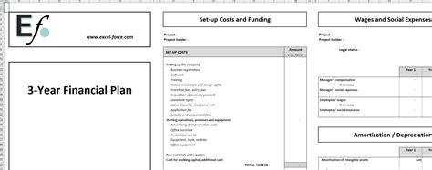 Simple Excel business plan template - free