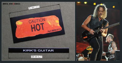 Caution HOT Stickers Kirk Hammett Guitar Vinyl Decal ESP KH 2 Replica RockStickers23