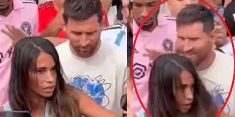 Lionel Messi Antonela Roccuzzo Enfurece En Video Tras Ser Empujados En