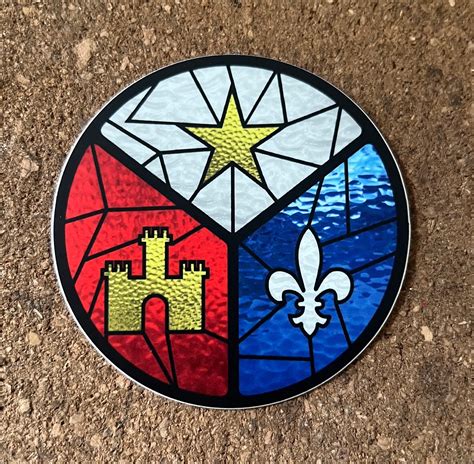 Acadian Flag Sticker Acadian Stained Glass Company Logo Sticker - Etsy