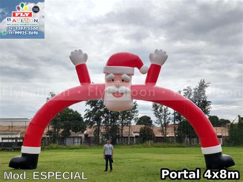 Pórtico inflável gigante papai noel Fly Balloon Infláveis